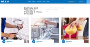 Lew Plumbing & Heating Ltd new redesigned website - homepage